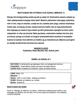 Miaka 3-5 Kitengo Cha Kiakili - Mwaka 1