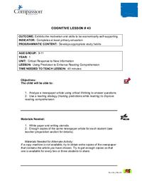 Using Prediction to Enhance Reading Comprehension