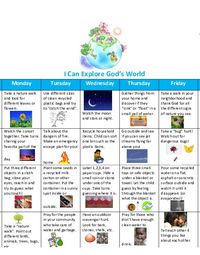 Supplemental Curriculum - Unit 11- Calendar I Can Explore God's World