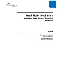 Adolescent Core Curriculum - Income Generation - Small Motor Mechanics