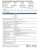 Bolivia Compassion PPI Scorecard (Spanish Only)