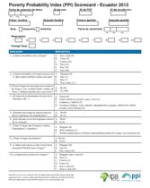 Ecuador Compassion PPI Scorecard (Spanish Only)