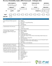 Ethiopia Compassion PPI Scorecard (Amharic) - 2016