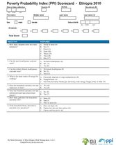 Ethiopia Compassion PPI Scorecard (English)