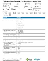 Ghana Compassion PPI Scorecard