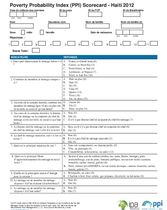 Haiti Compassion PPI Scorecard (French Only)