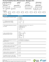 Nicaragua Compassion PPI Scorecard (Spanish Only)