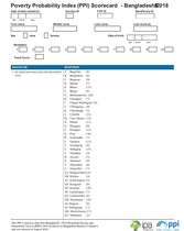 Bangladesh Compassion PPI Scorecard (English)