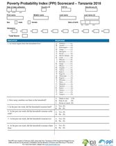 Tanzania Compassion PPI Scorecard (English)