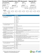 Uganda Compassion PPI Scorecard (English)