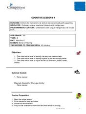 Core Curriculum - Cognitive - 3 to 5 - Year 1