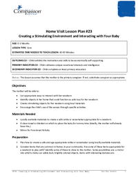 HV23: Creating a Stimulating Environment and Interacting with Your Baby