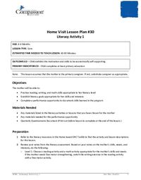 HV30: Literacy Activity 1