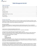 Tablet Management Job Aid FCP